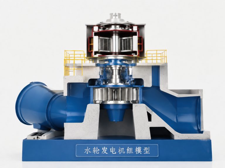 海南藏族自治州水轮发电机组剖视模型